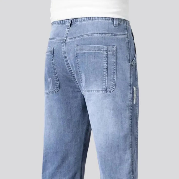 High-waist lyocell jeans for men