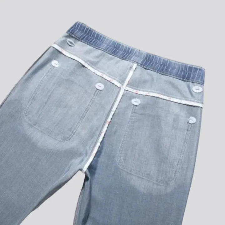 High-waist lyocell jeans for men