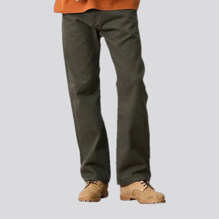 Mid rise casual midweight men's jeans