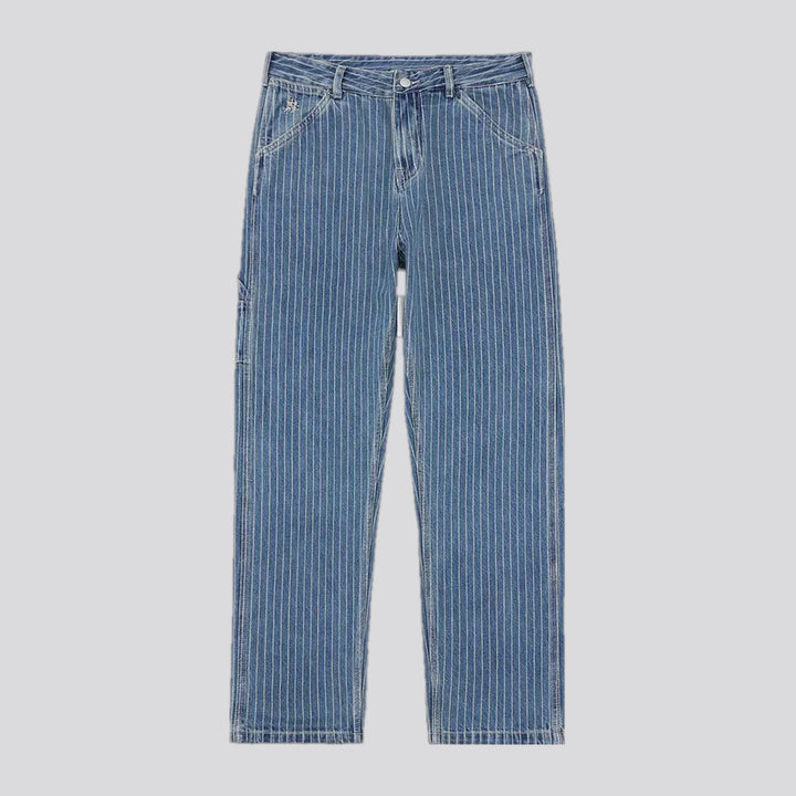 Casual Midweight Striped Worker Jeans for Men | Jeans4you.shop