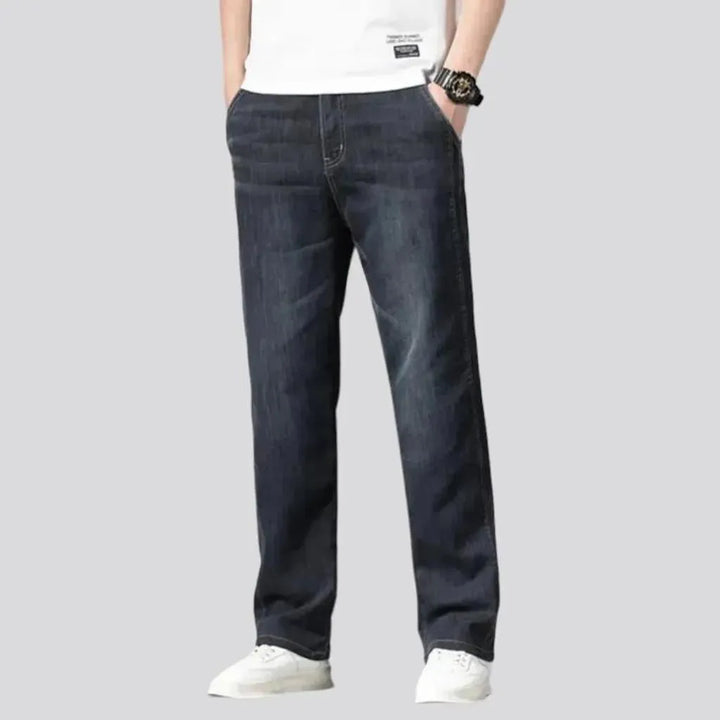 High-waist lyocell jeans for men