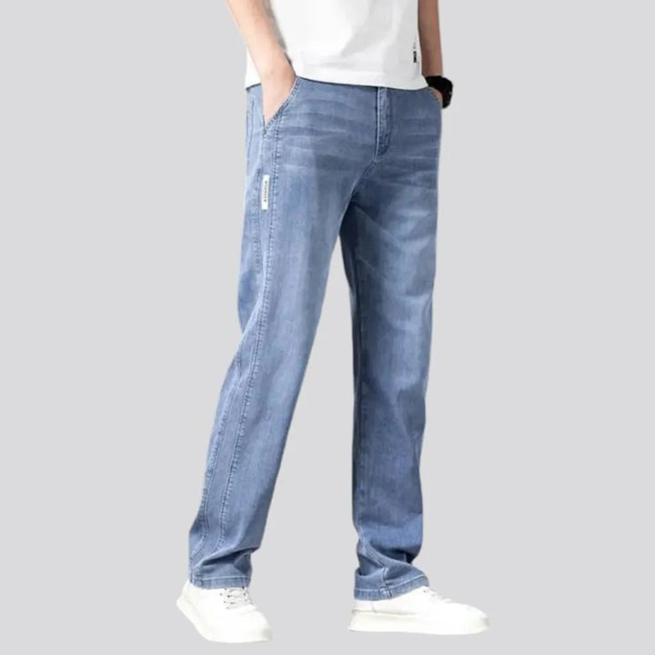 High-waist lyocell jeans for men