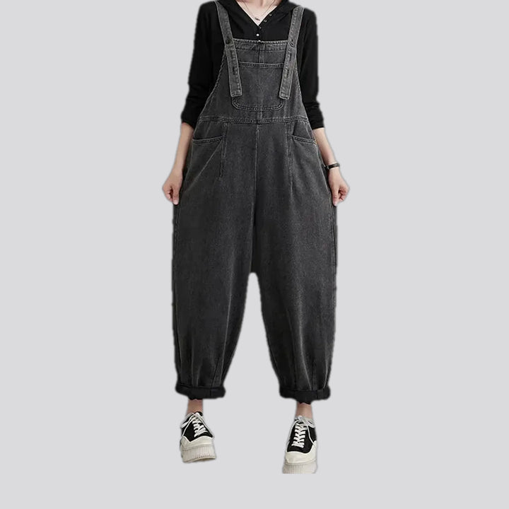 Vintage style jean bib for ladies