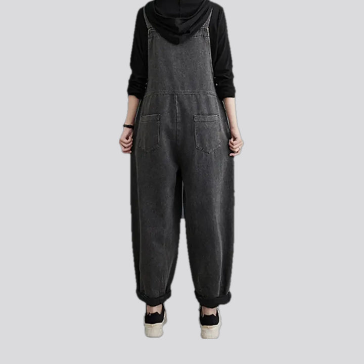 Vintage style jean bib for ladies