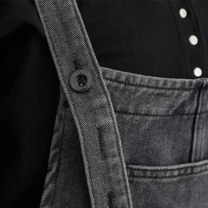 Vintage style jean bib for ladies