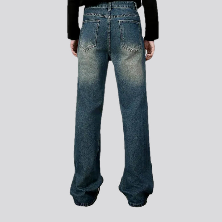 Sanded straight-fit men's jeans