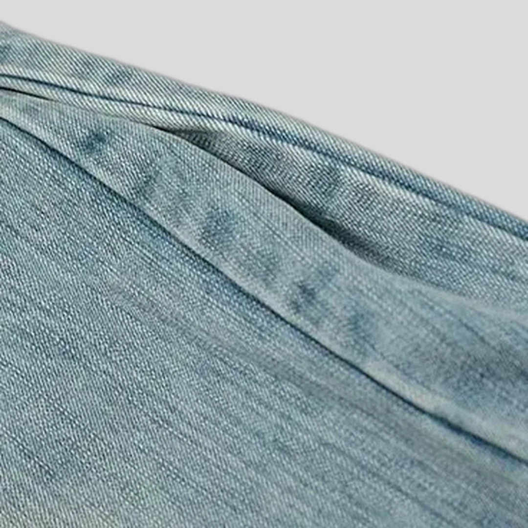 Lightweight baggy leg men's jeans